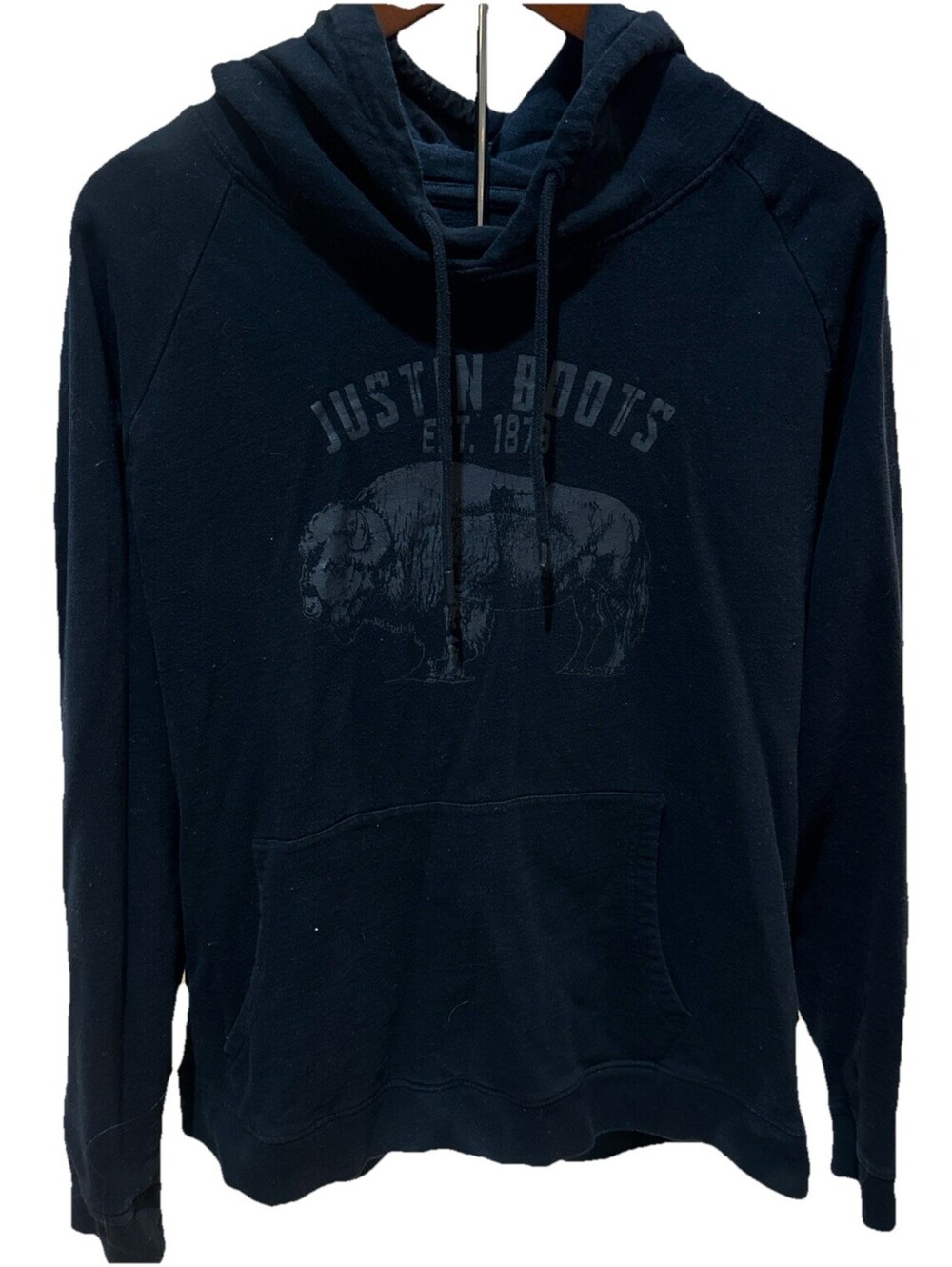 Justin Boots Hoodie Size XL Black Unisex